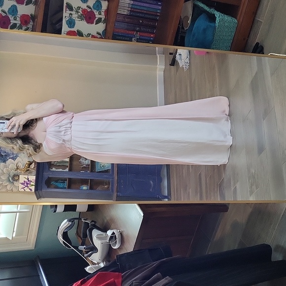 Jim Hjelm Occasions Two Tone Strapless Bridesmaids DressTag size: 12 - Picture 6 of 9